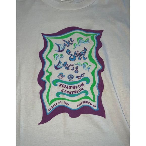 Vintage 1997 Lake St. Louis Triathalon & Duathalon Shirt - Picture 3 of 4